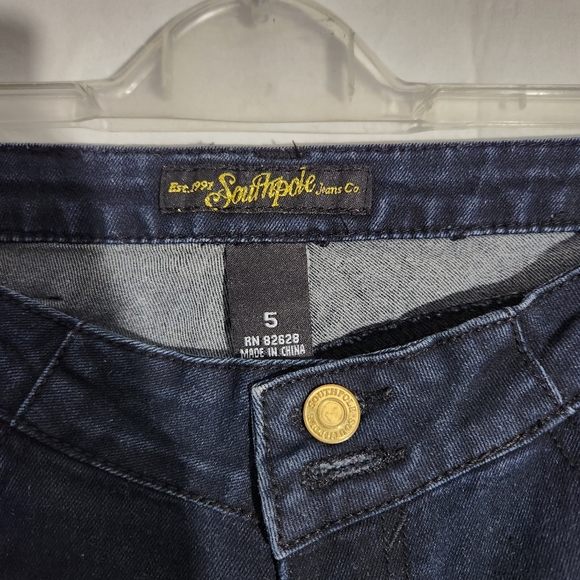 Southpole Grey and Blue Gorgeous embellish women jeans size 5 - Picture 3 of 11